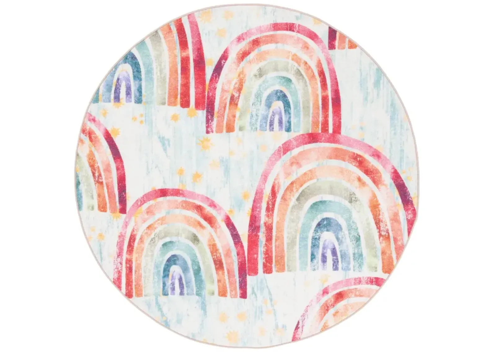 KIDS PLAYHOUSE 252 BLUE  3'-3' x 3'-3' Round Round Rug