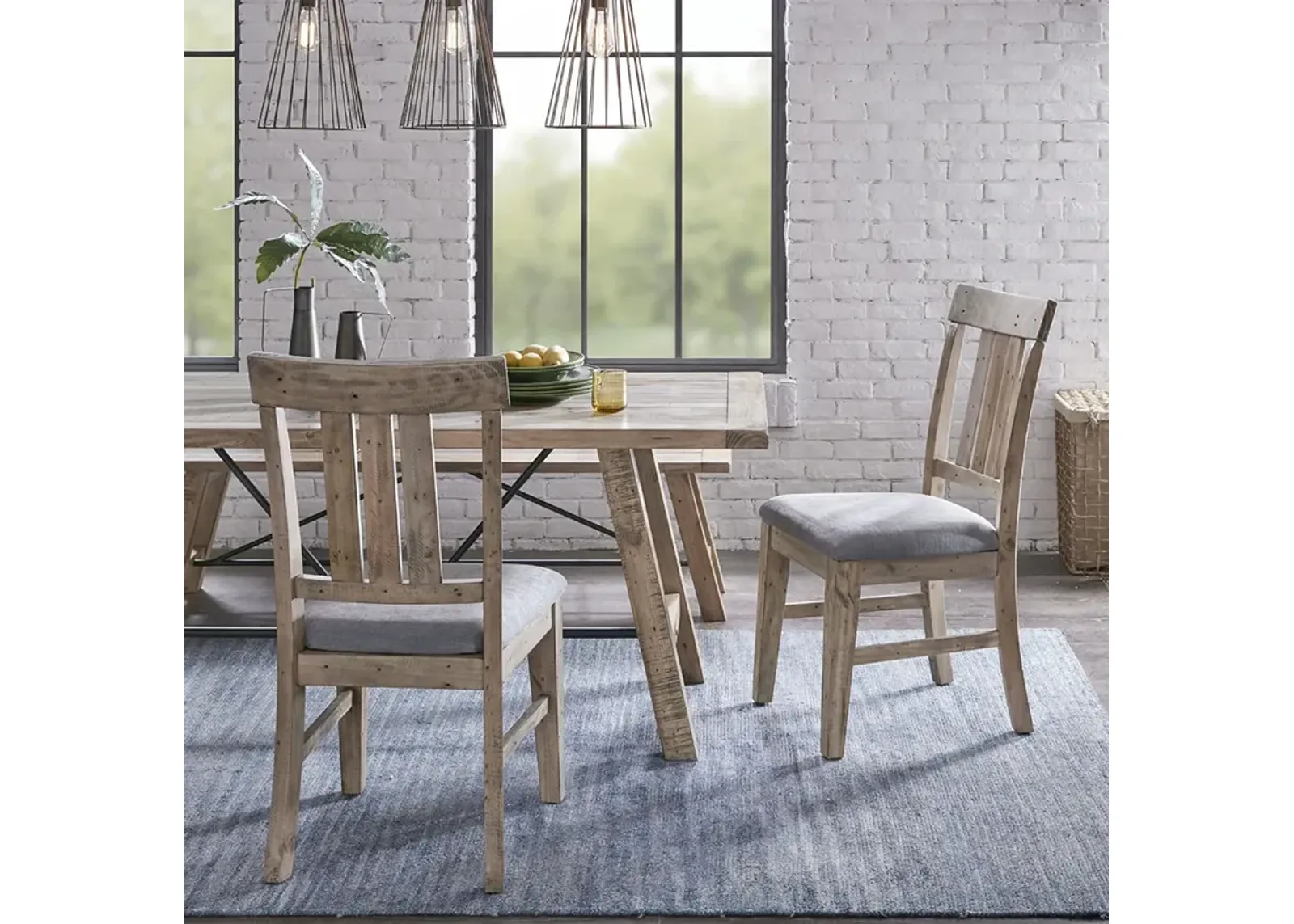 INK+IVY Sonoma Natural/Grey Dining  Side Chair(Set of 2pcs)