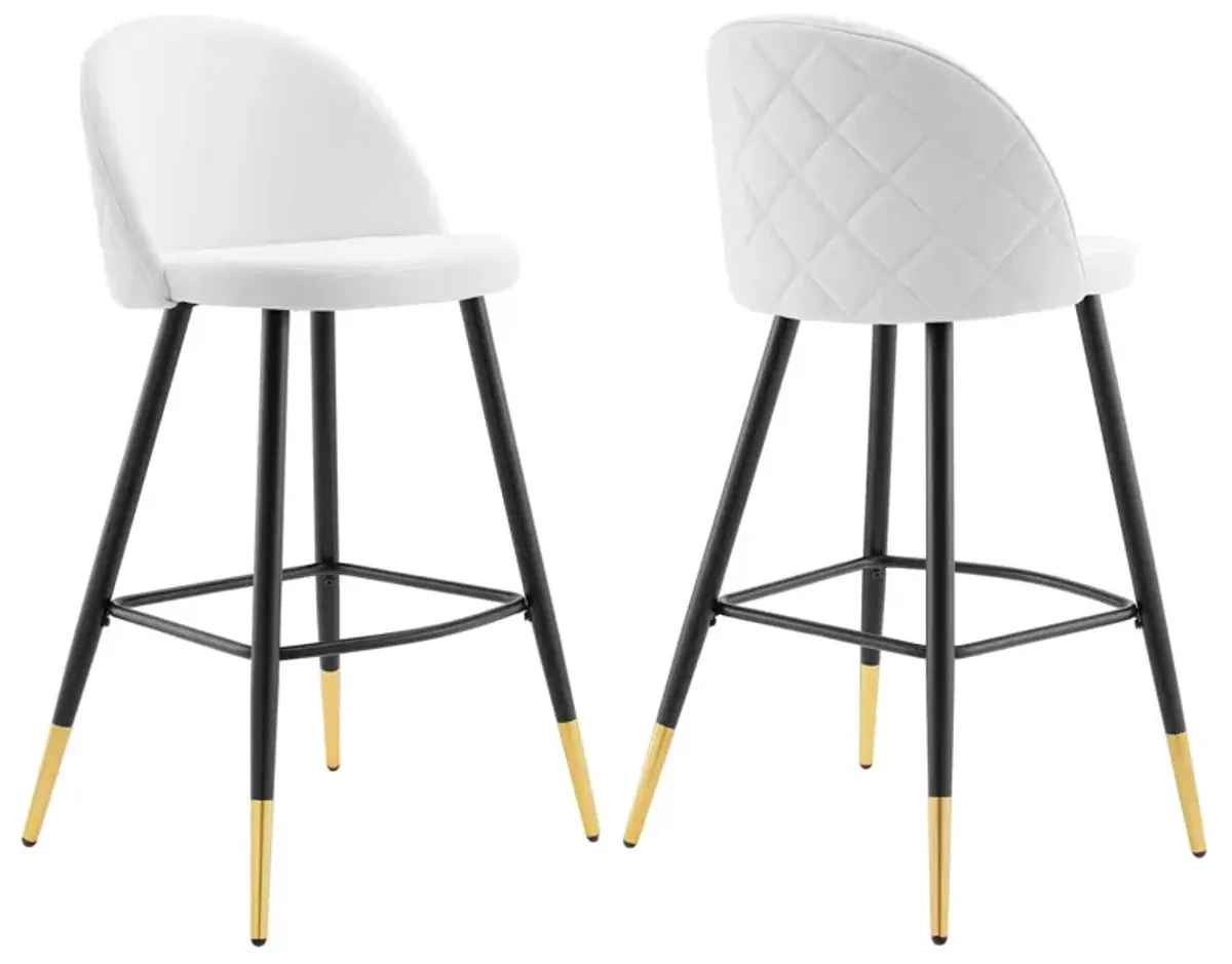 Cordial Fabric Bar Stools - Set of 2