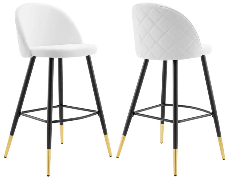 Cordial Fabric Bar Stools - Set of 2