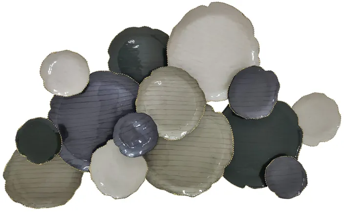 Metal, 49" Lily Pads Wall Deco, Multi