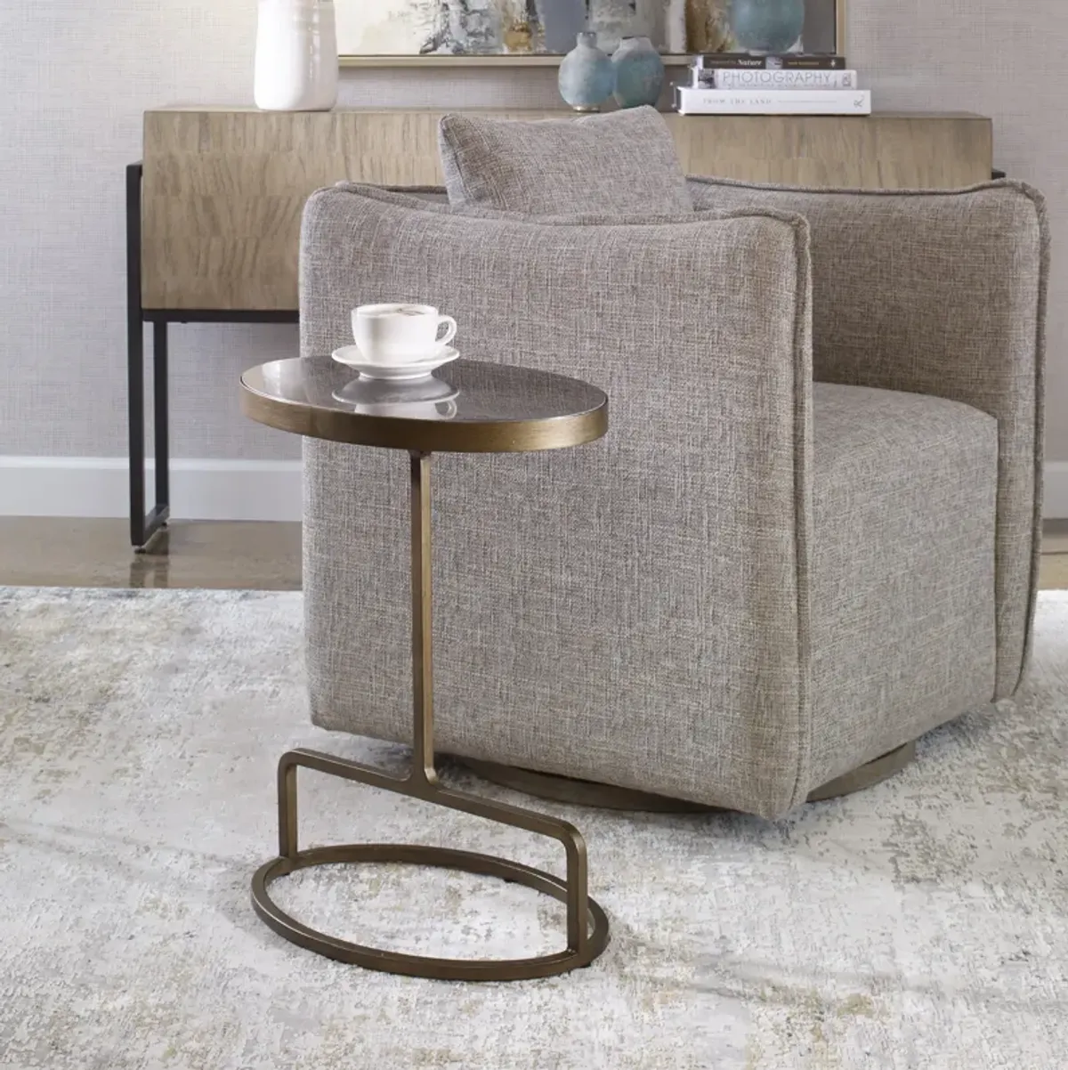 Jessenia Stone Accent Table