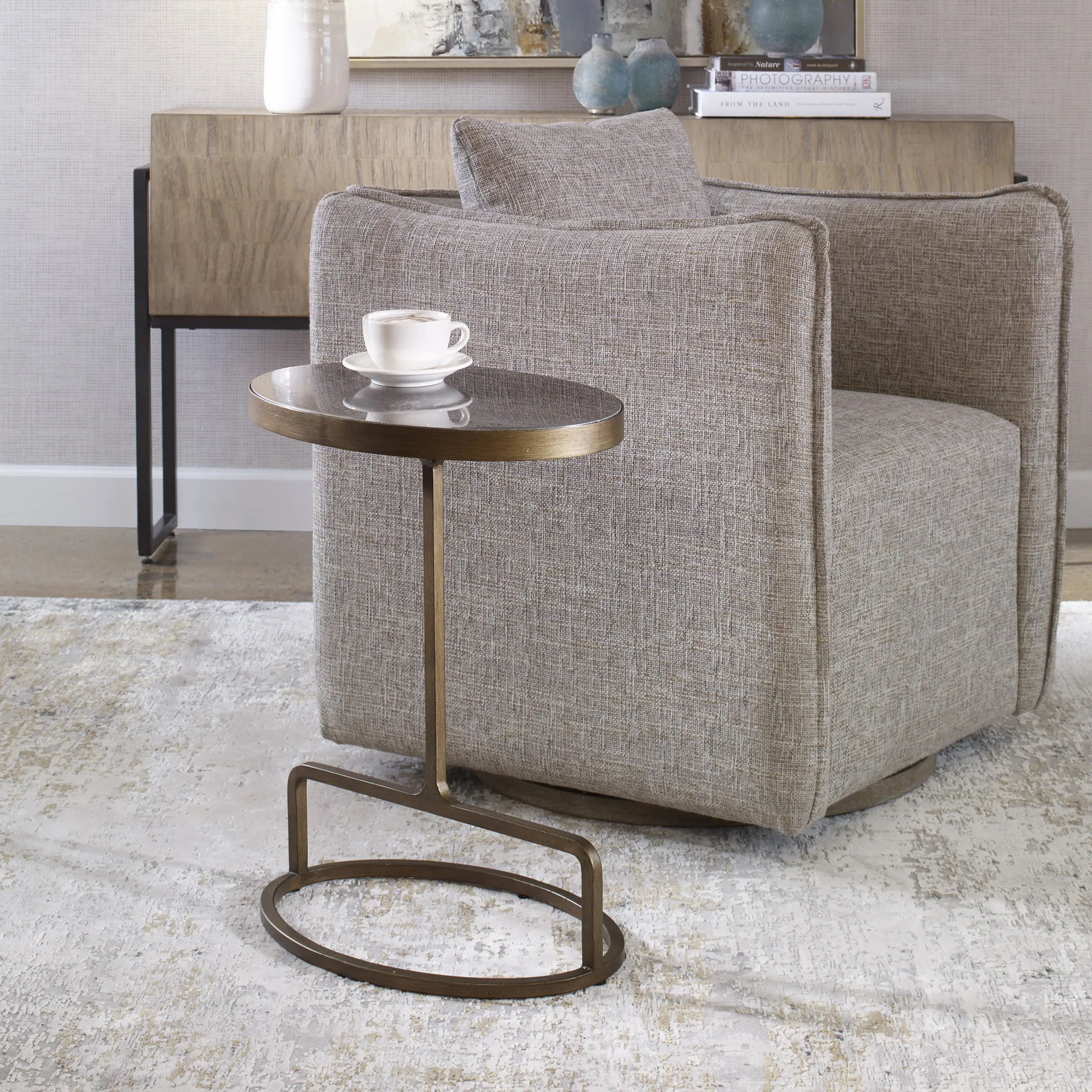 Jessenia Stone Accent Table