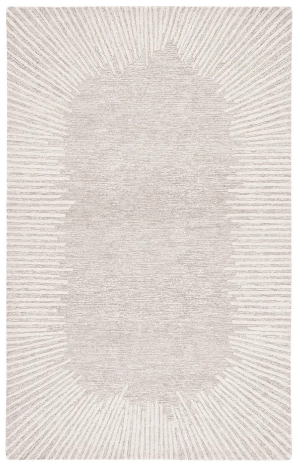 ABSTRACT Hand Tufted 2'-3' x 4' area rug