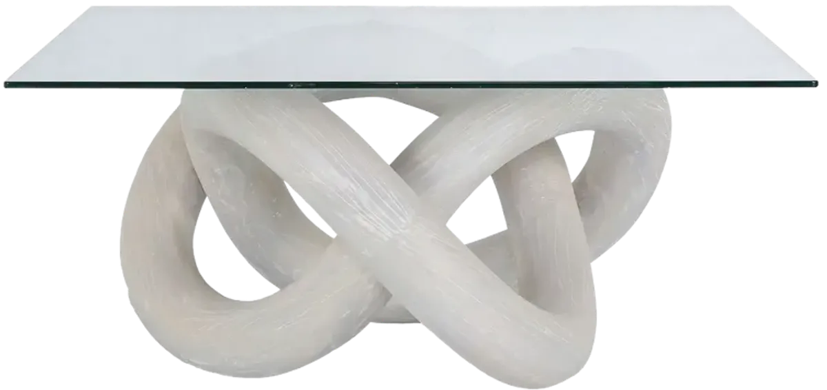 Knotty Coffee Table - White