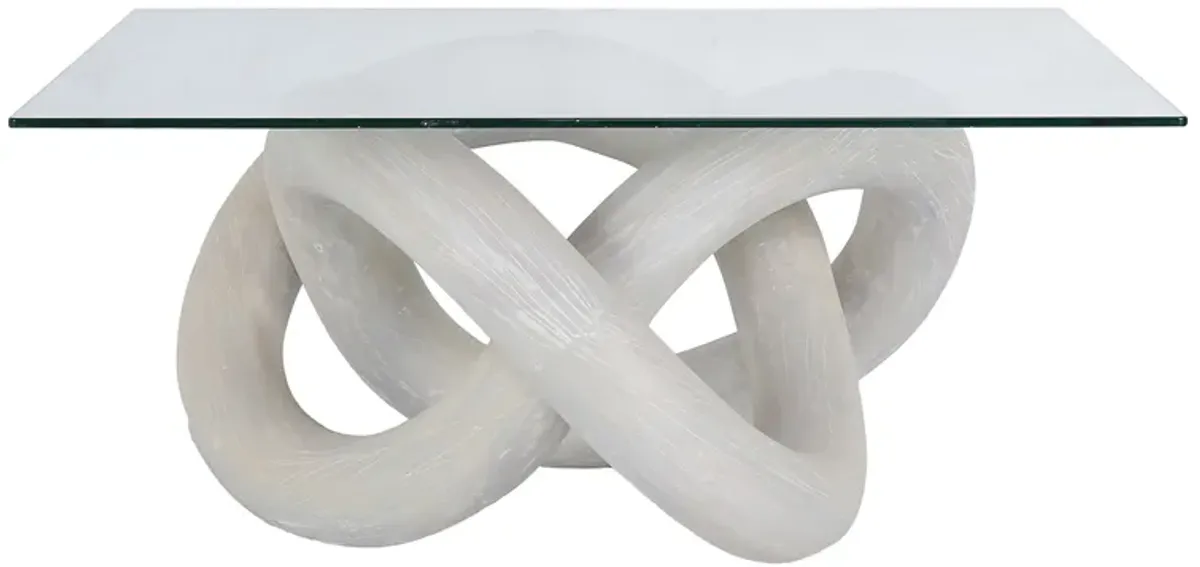 Knotty Coffee Table - White