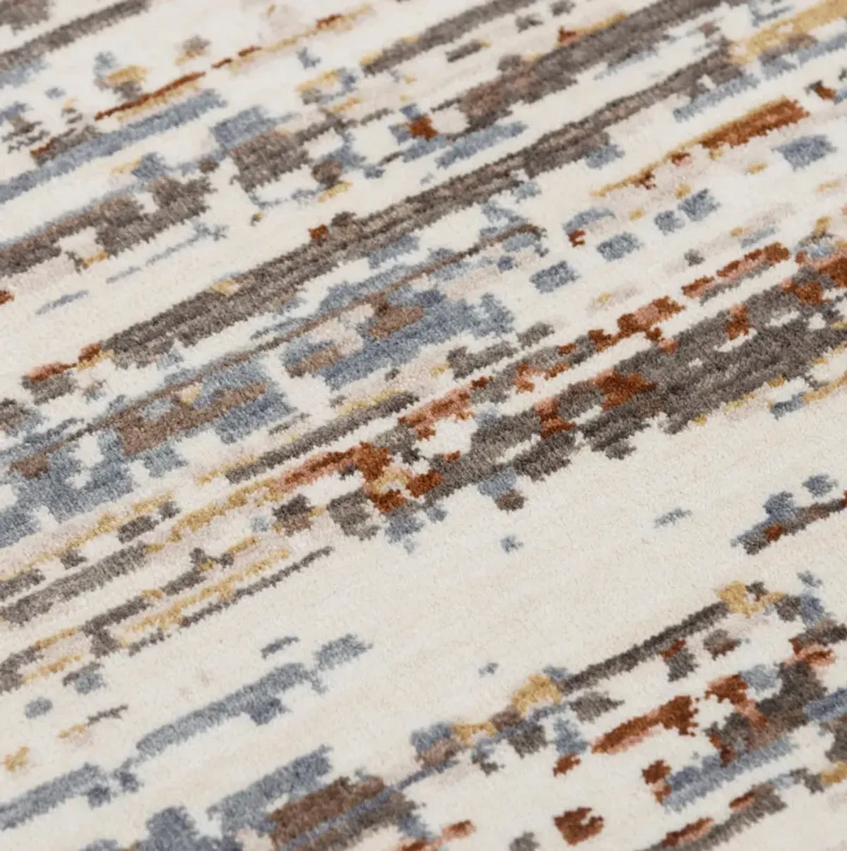 Jasper beige/Multi Abstract Recycled Polyester 2'6" x 8' Runner Rug