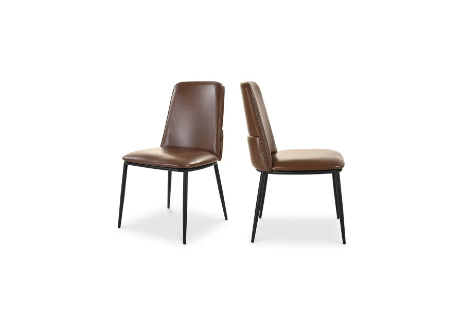 DOUGLAS DINING CHAIR DARK BROWN-SET OF TWO