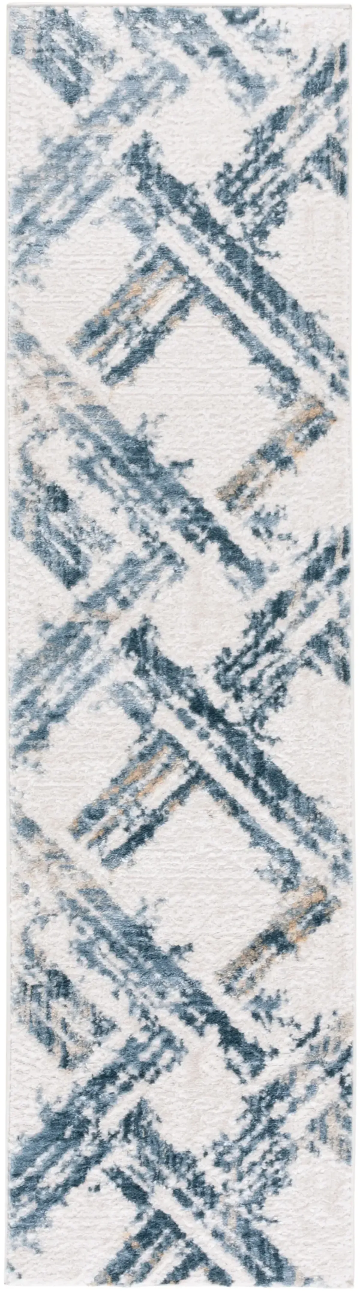 KINGSTON 108 BLUE  2'-2' x 8' Runner Rug