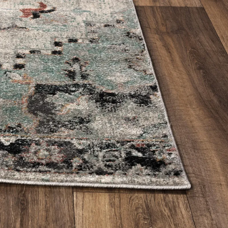 Odyssey Multi  Polypropylene 2'6"x7'6" Runner Rug