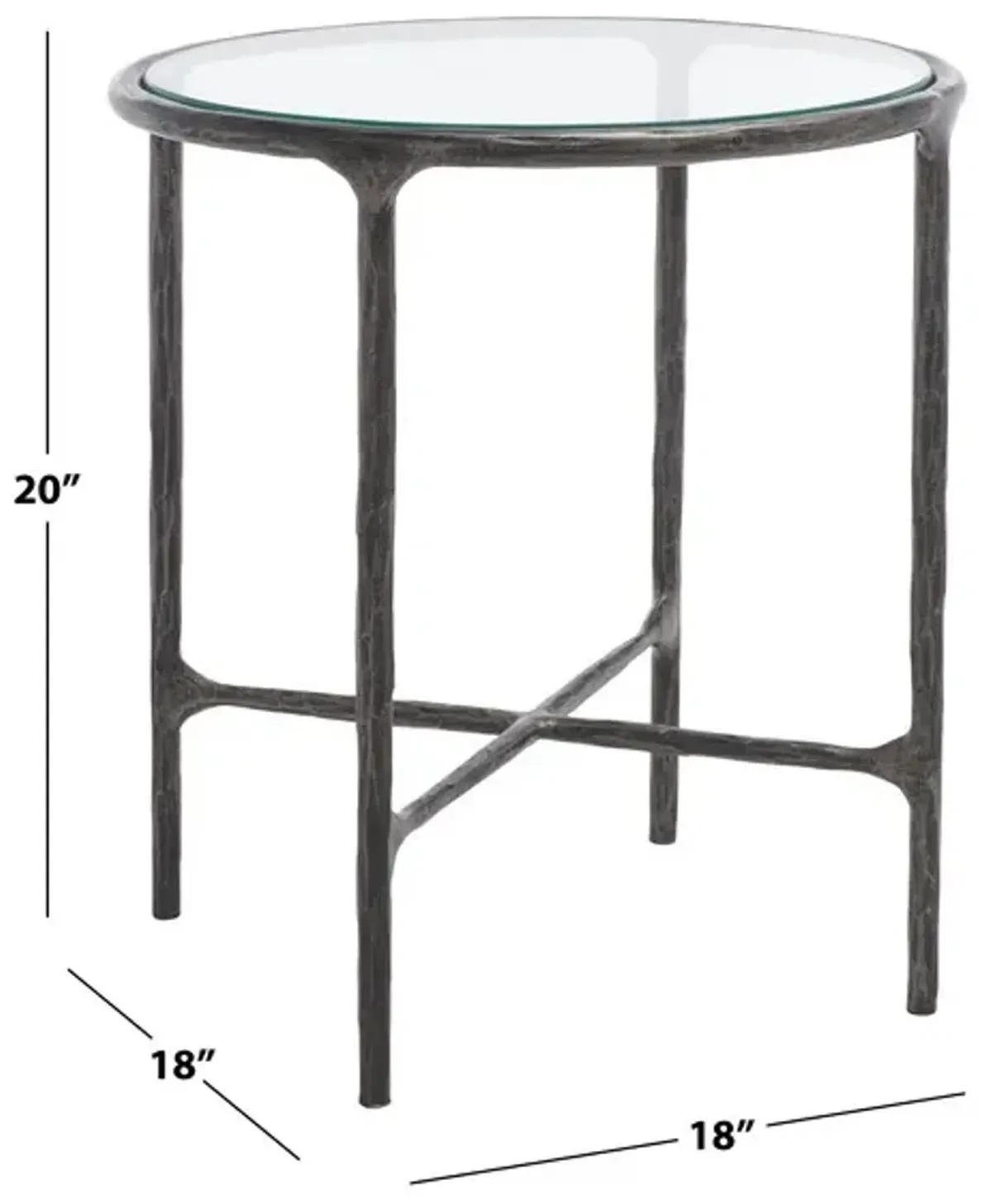 JESSA METAL ROUND END TABLE