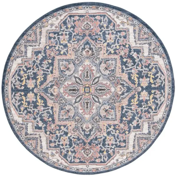 ASTORIA 400 Blue 6'-7' X 6'-7' Round Round Rug
