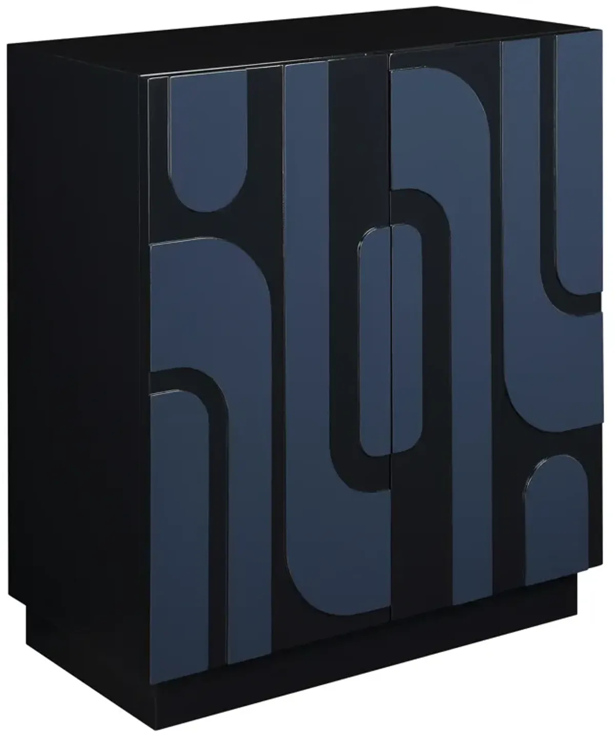 Valeria 2 Door Glossy Blue Cabinet