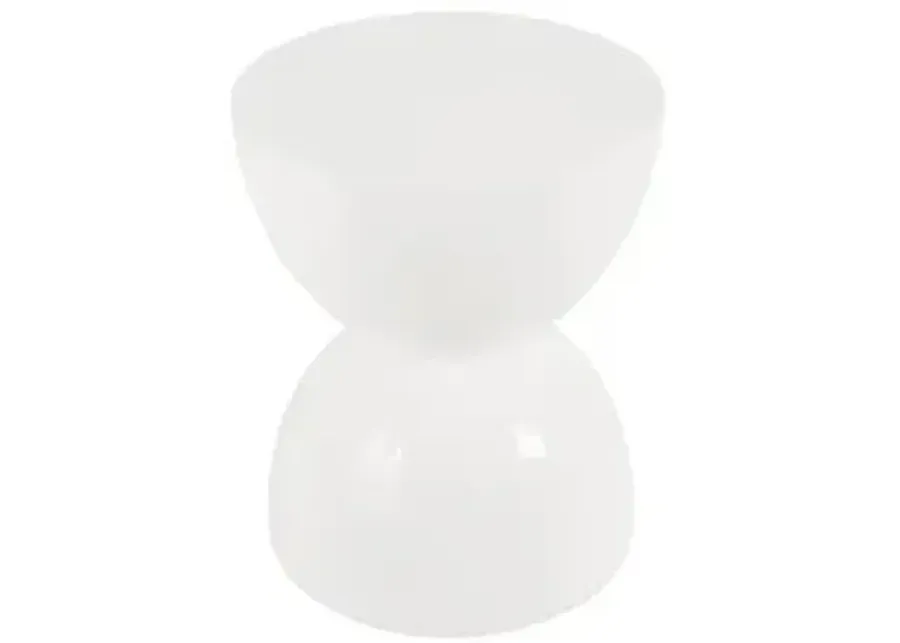 totem stool, white gel coat, lg