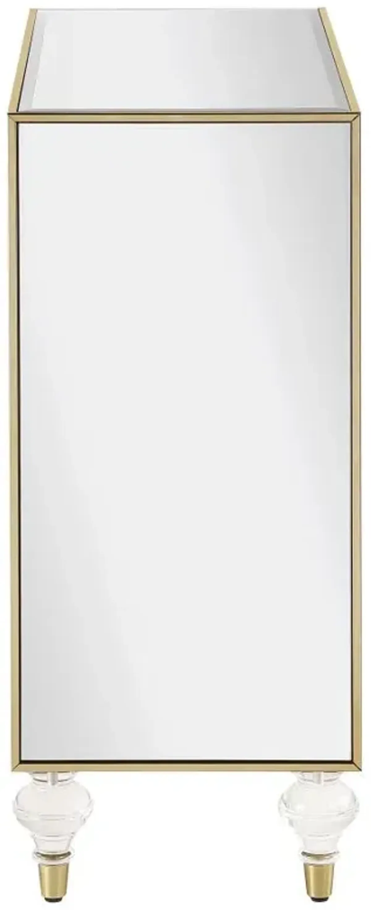 Lupin 2-door Accent Cabinet Mirror and Champagne