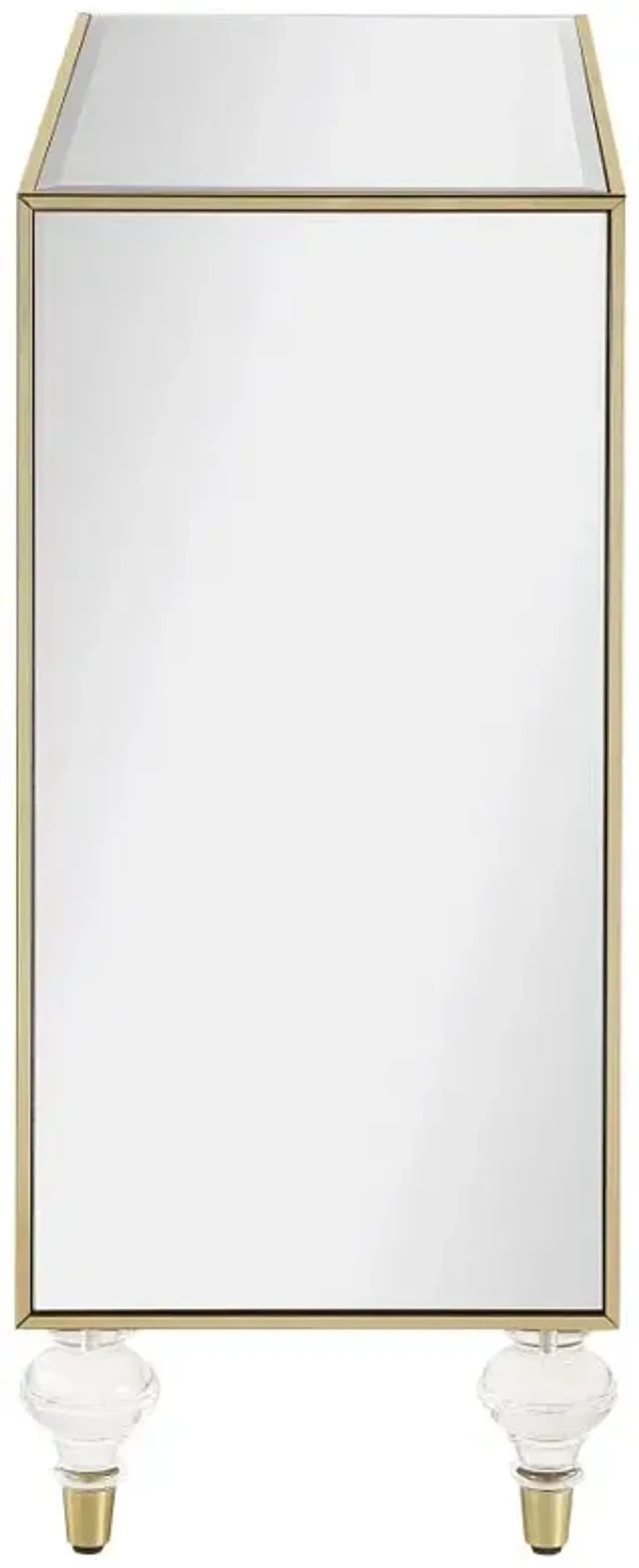 Lupin 2-door Accent Cabinet Mirror and Champagne