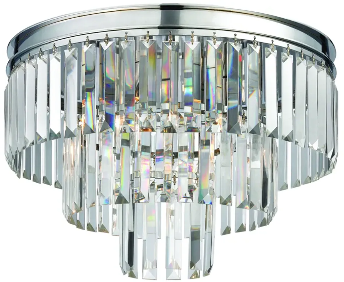 Palacial 19" Wide 3-Light Semi Flush Mount - Polished Chrome