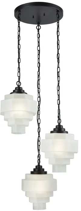 Duke 23" Wide 3-Light Mini Pendant - Oil Rubbed Bronze