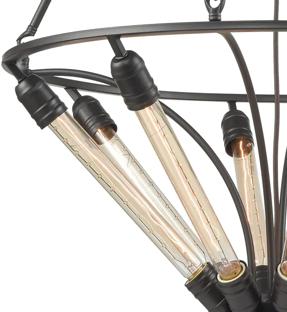 Centrifugal 27" Wide 8-Light Chandelier - Oil Rubbed Bronze