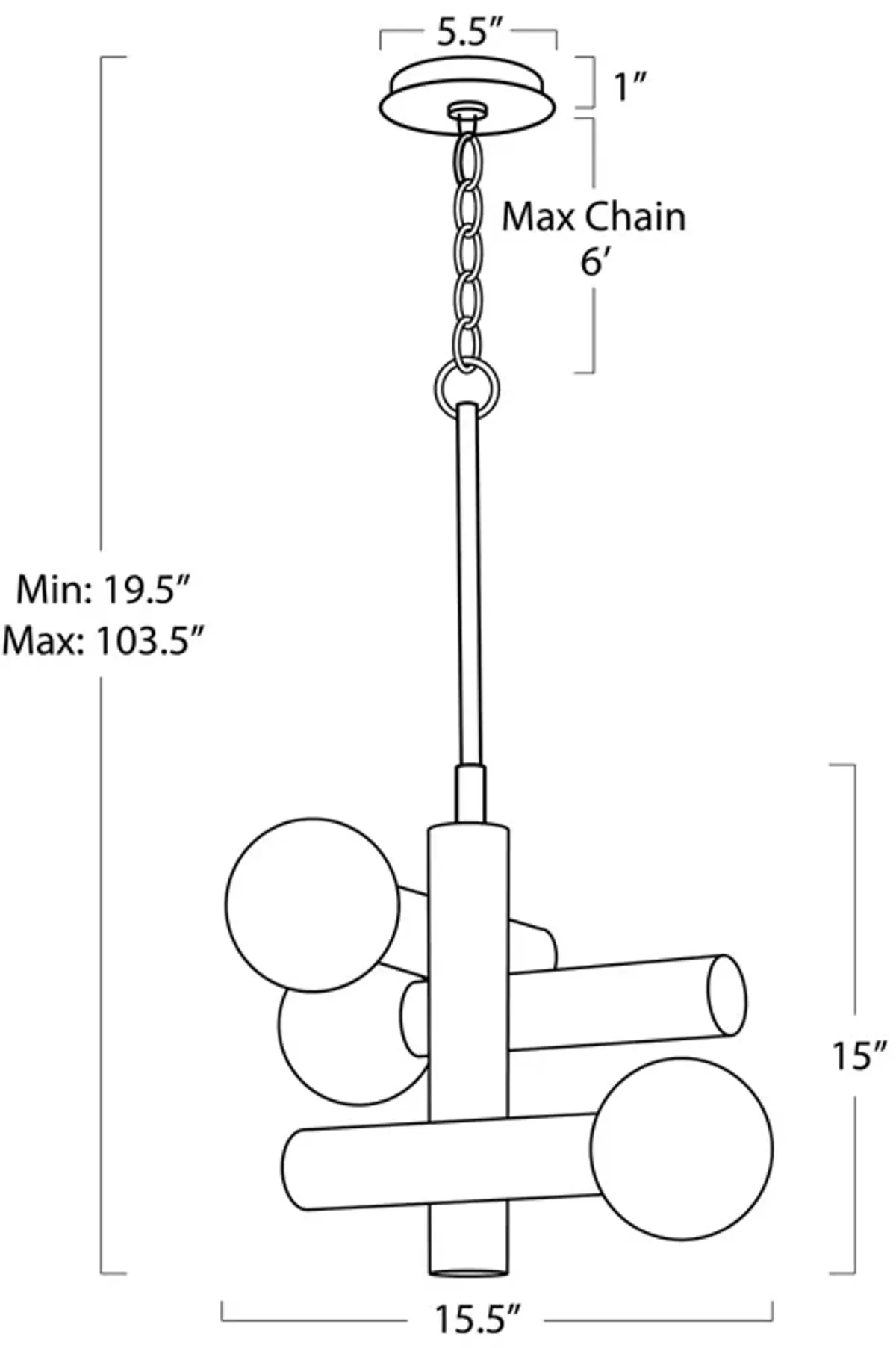 Dion Pendant (Natural Brass)