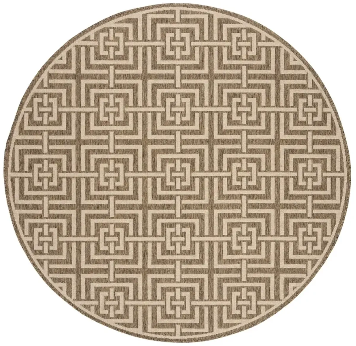 BEACH HOUSE 128 Beige 6'-7' X 6'-7' Round Round Rug