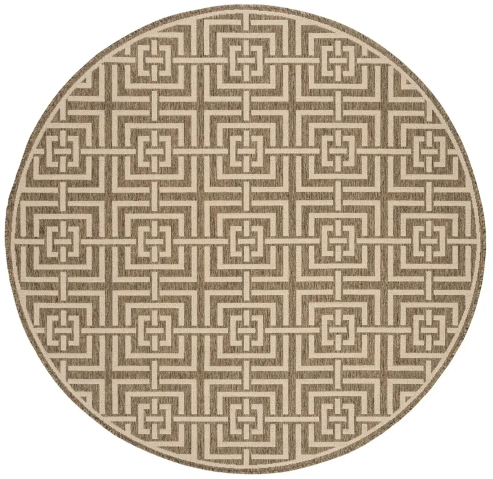 BEACH HOUSE 128 Beige 6'-7' X 6'-7' Round Round Rug