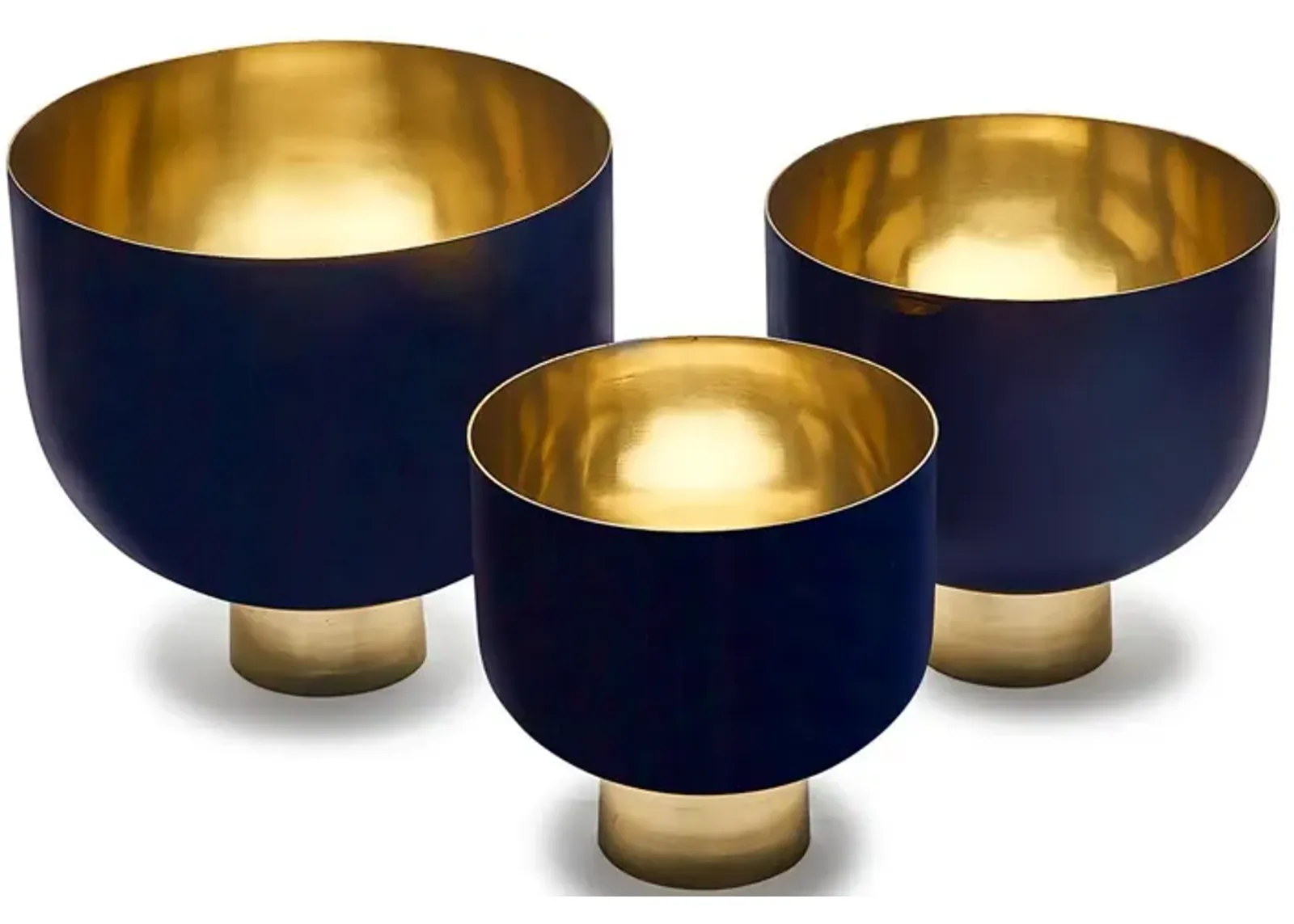 S/3 Dec. Opus Bowls W/Gold Base