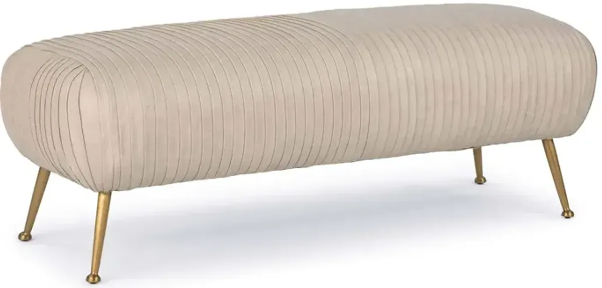 Beretta Leather Bench (Cappuccino)