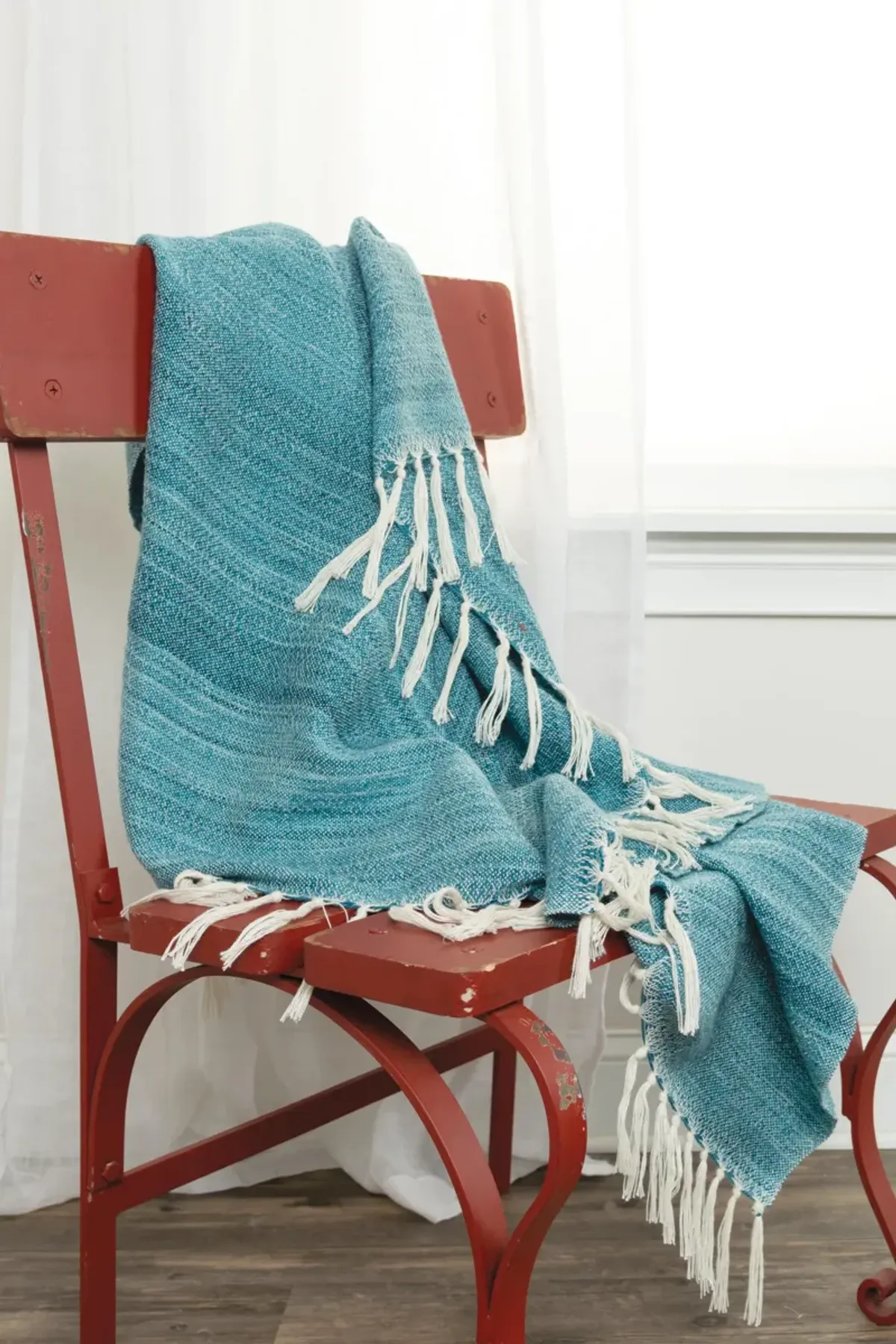 Abstract Light Teal Throw