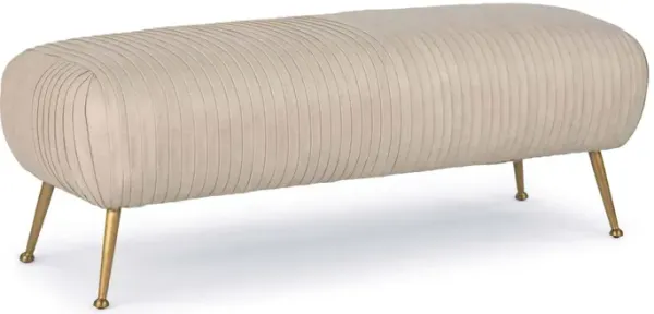 Beretta Leather Bench (Cappuccino)