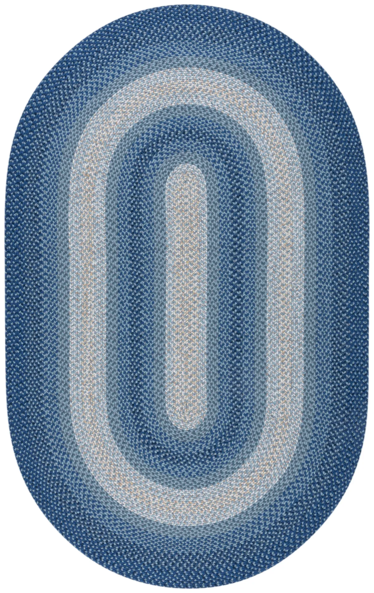 BRAIDED Hand Woven 4' x 6' Oval area rug
