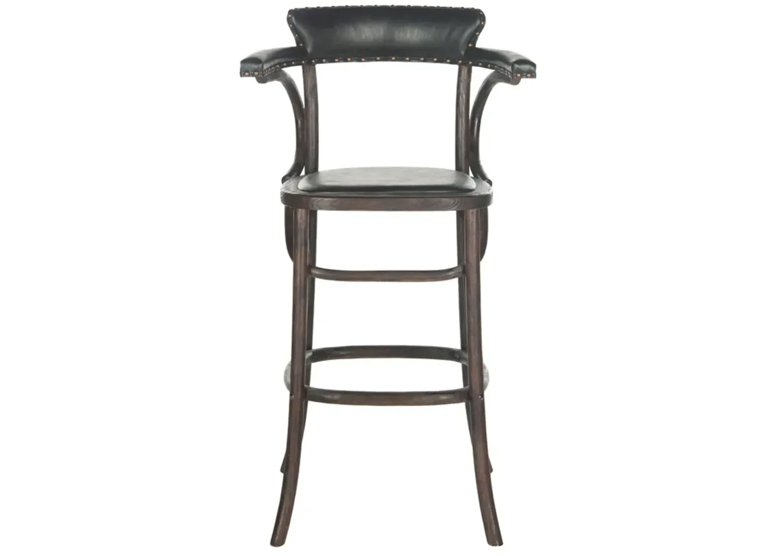 KENNY BAR STOOL - BRASS NAIL HEADS