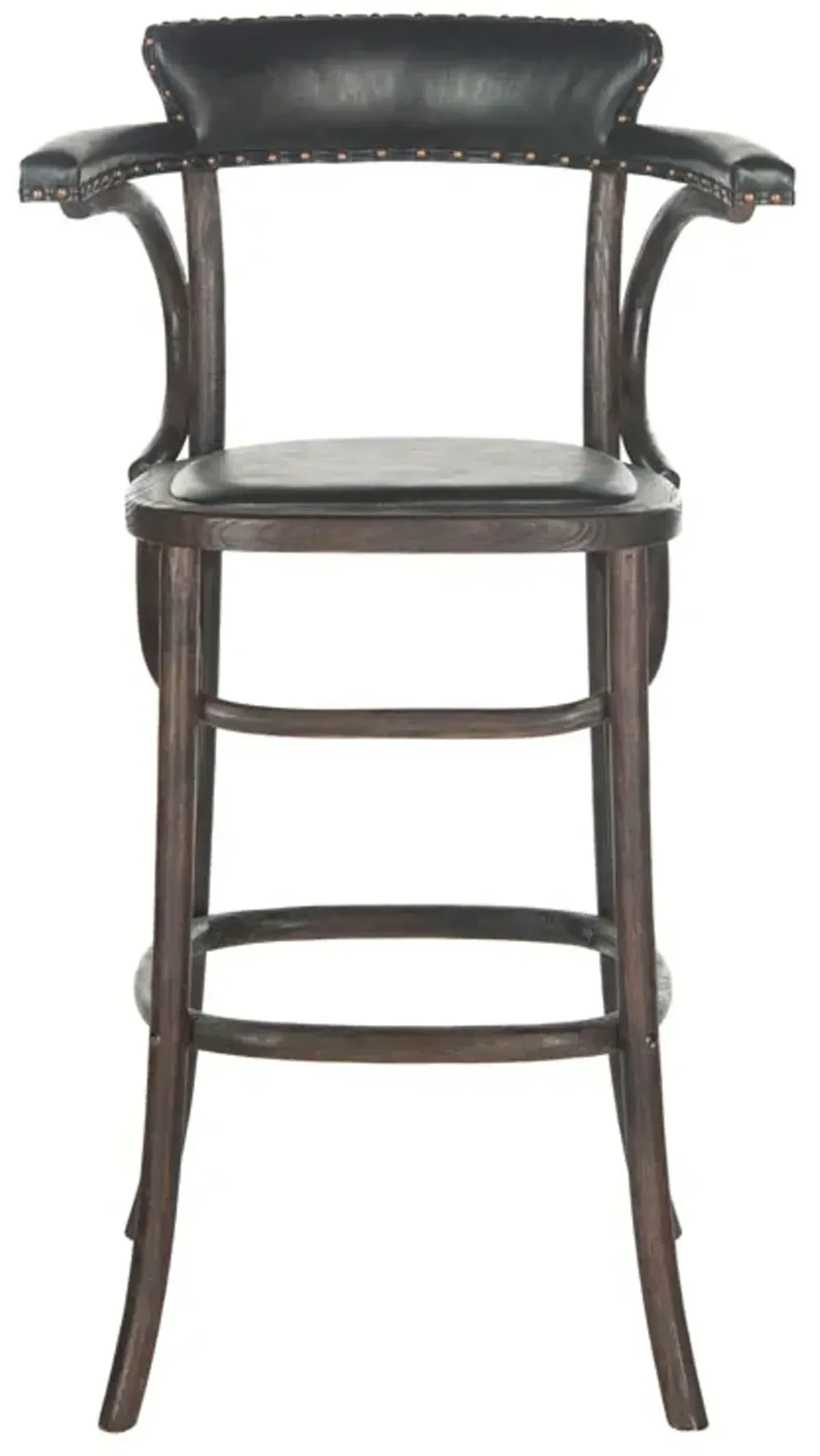 KENNY BAR STOOL - BRASS NAIL HEADS