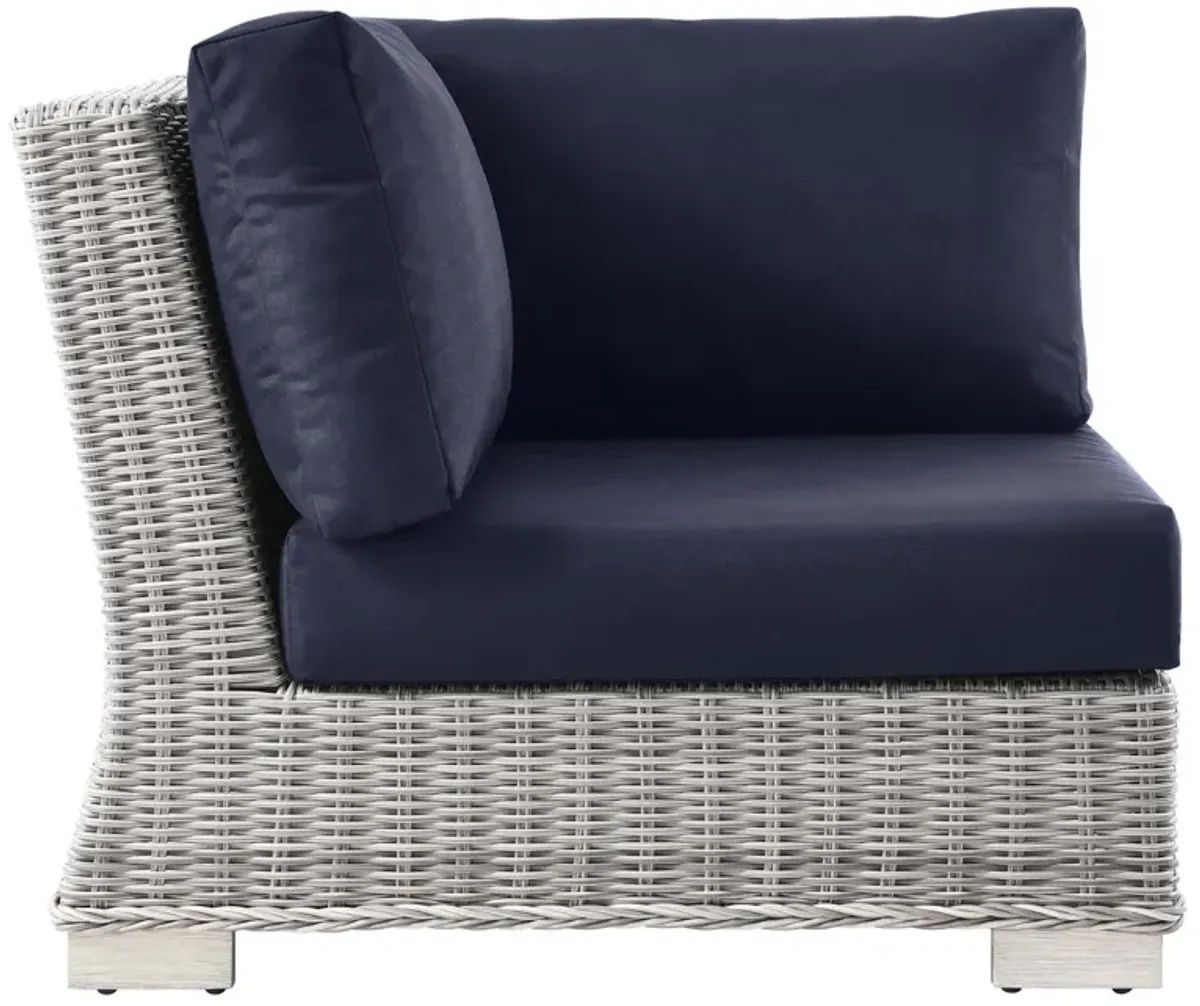 Conway Outdoor Patio Wicker Rattan Corner Chair