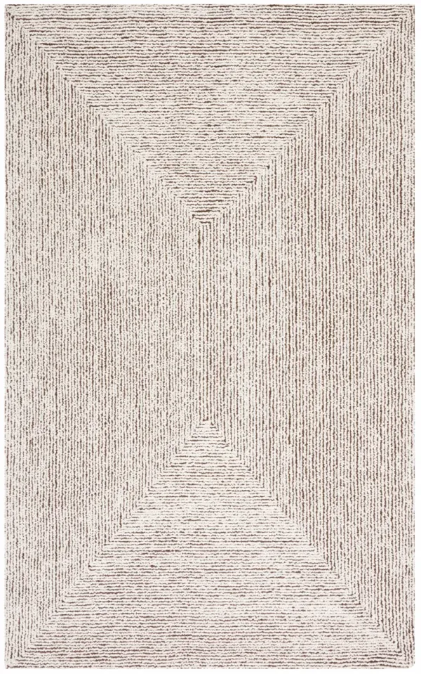 ABSTRACT Hand Tufted 5' x 8' area rug