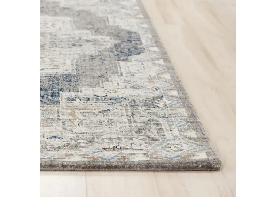 Anatolia Dk.Gray Medallion Recycled Polyester 2'6" x 8' Runner Rug