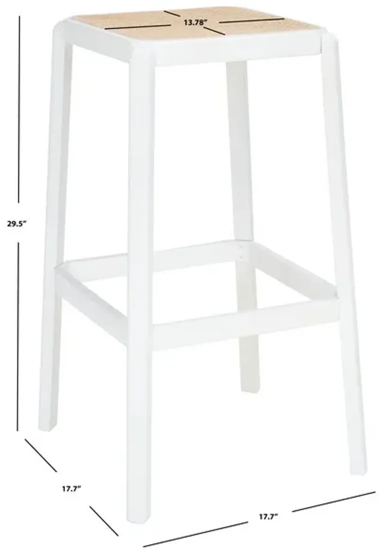 SILUS BACKLESS CANE BAR STOOL