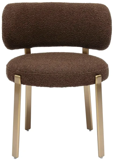 Margaret Chocolate Brown Boucle Dining Chair