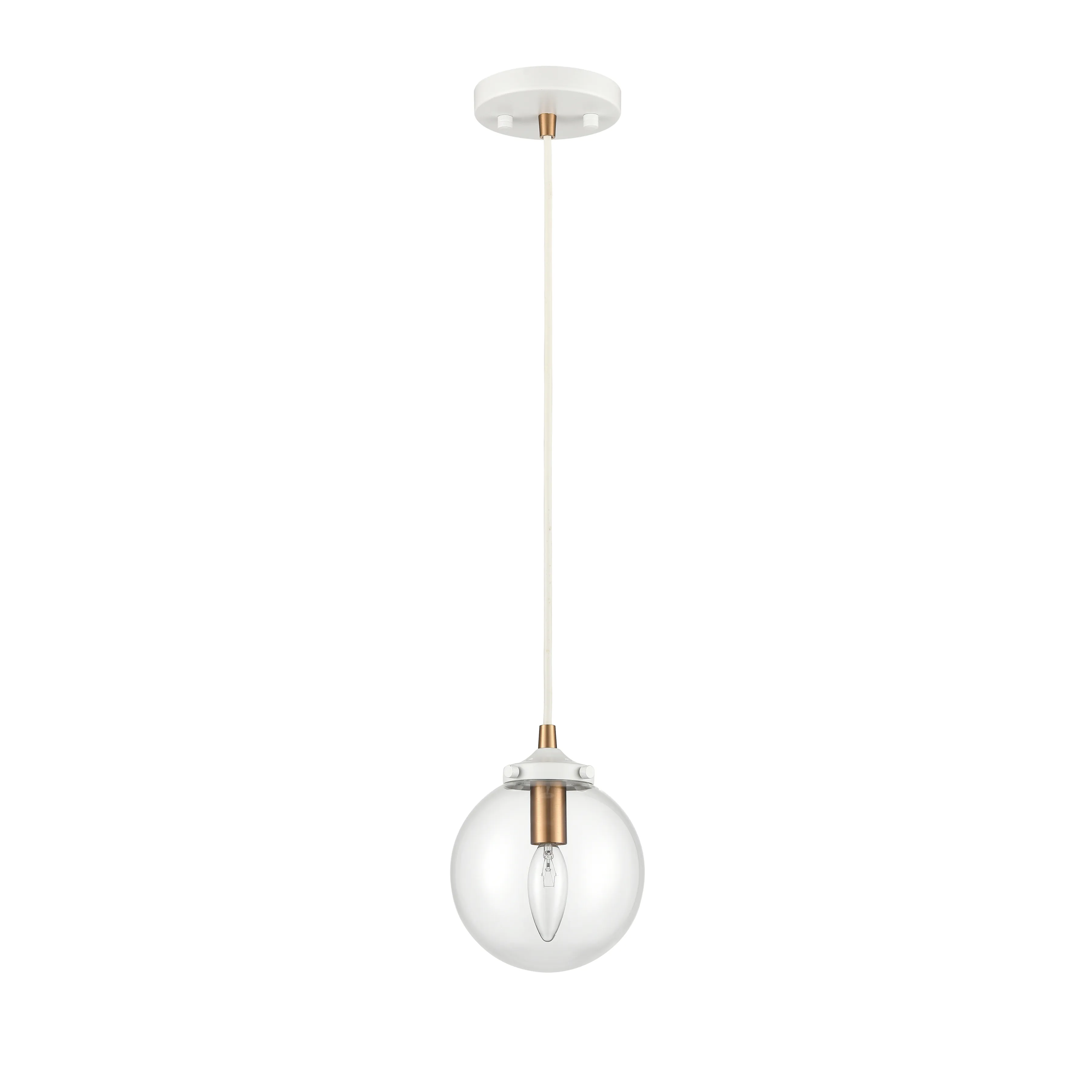 Boudreaux 6" Wide 1-Light Mini Pendant - Matte White