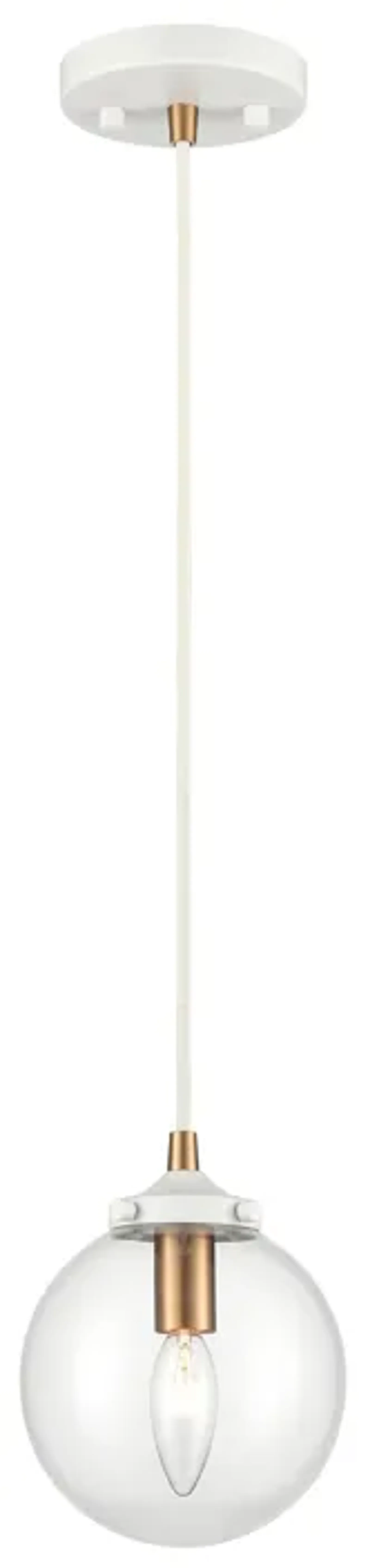 Boudreaux 6" Wide 1-Light Mini Pendant - Matte White