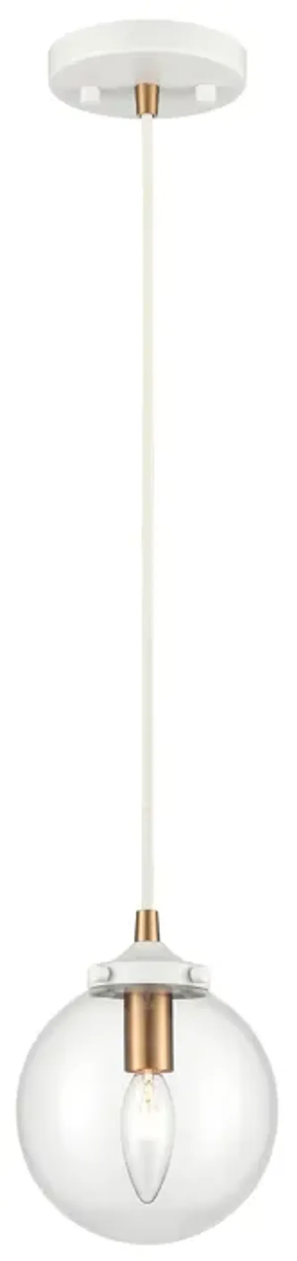 Boudreaux 6" Wide 1-Light Mini Pendant - Matte White