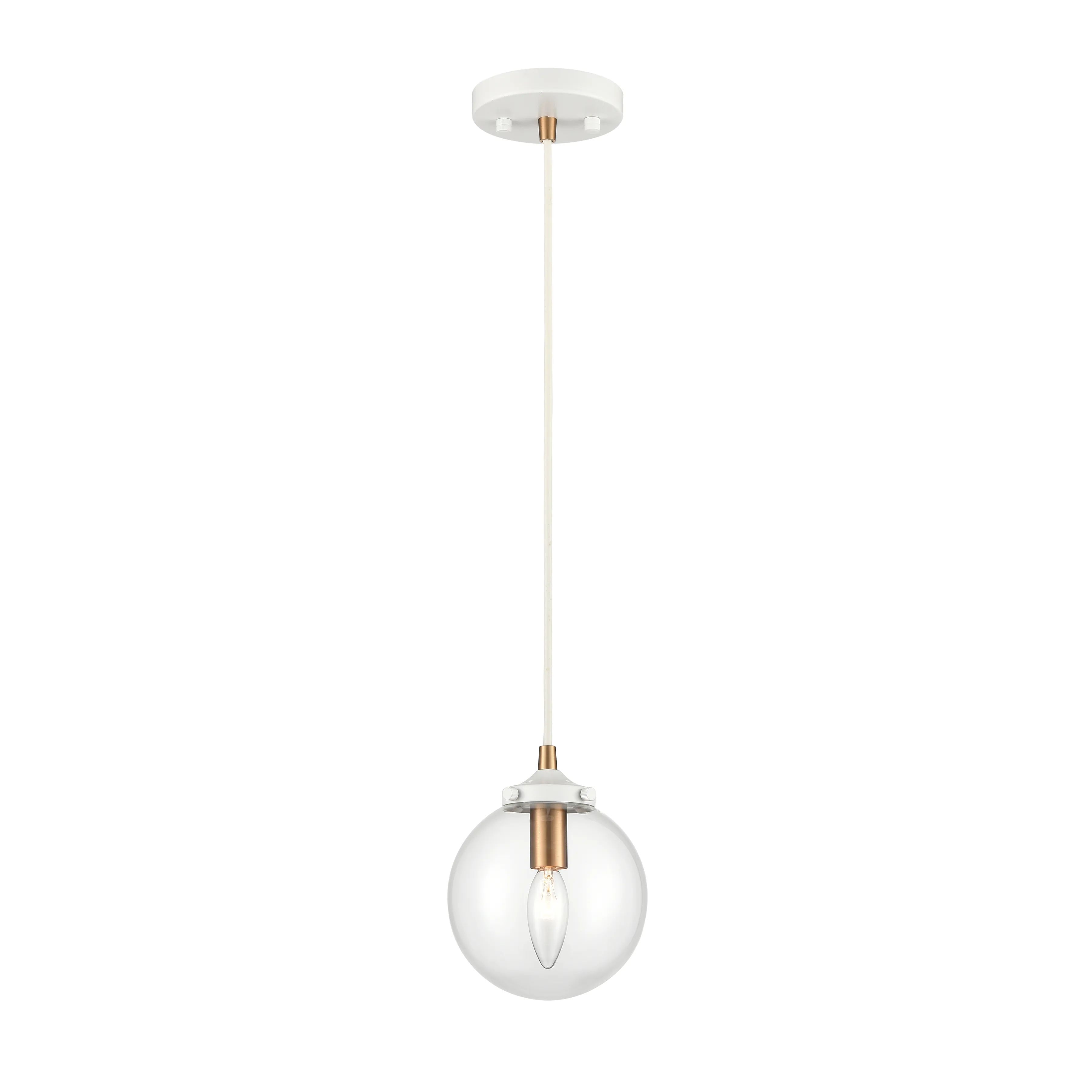 Boudreaux 6" Wide 1-Light Mini Pendant - Matte White