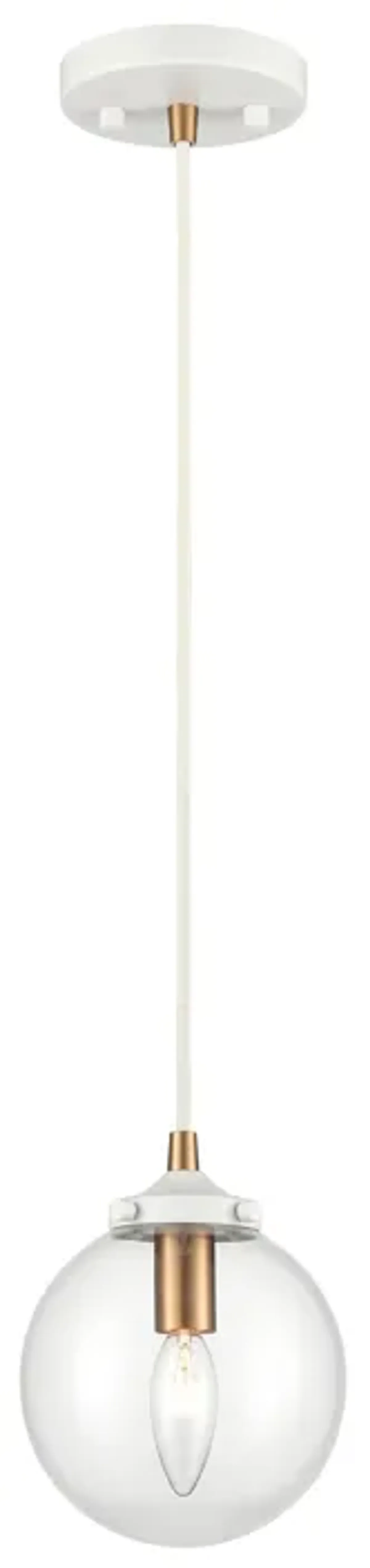 Boudreaux 6" Wide 1-Light Mini Pendant - Matte White