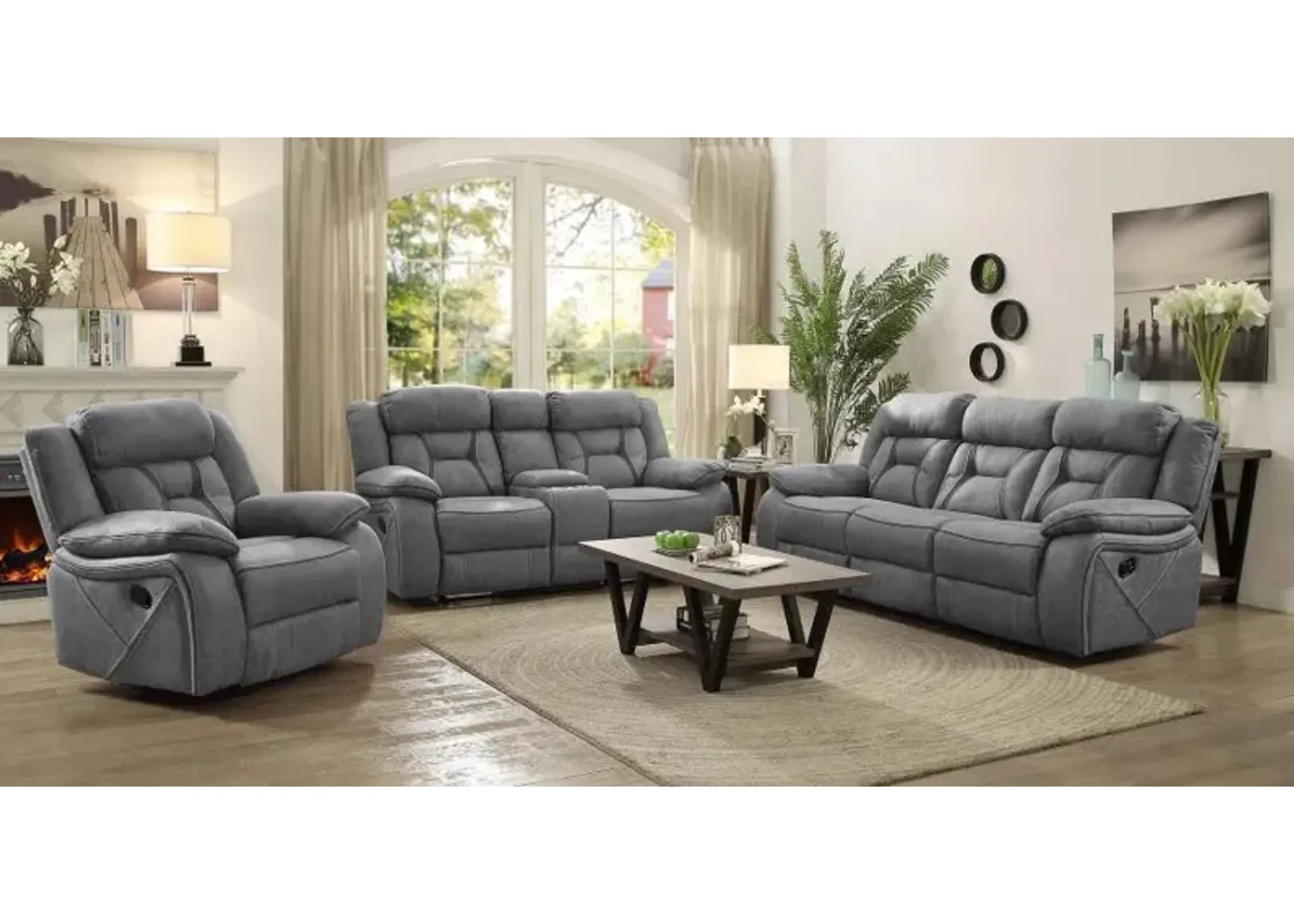 Higgins Upholstered Tufted Living Room Set