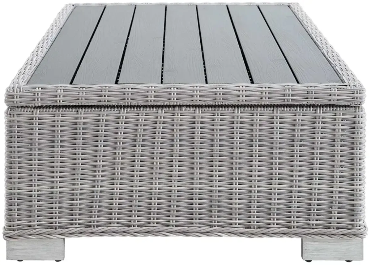 Conway 45" Outdoor Patio Wicker Rattan Coffee Table