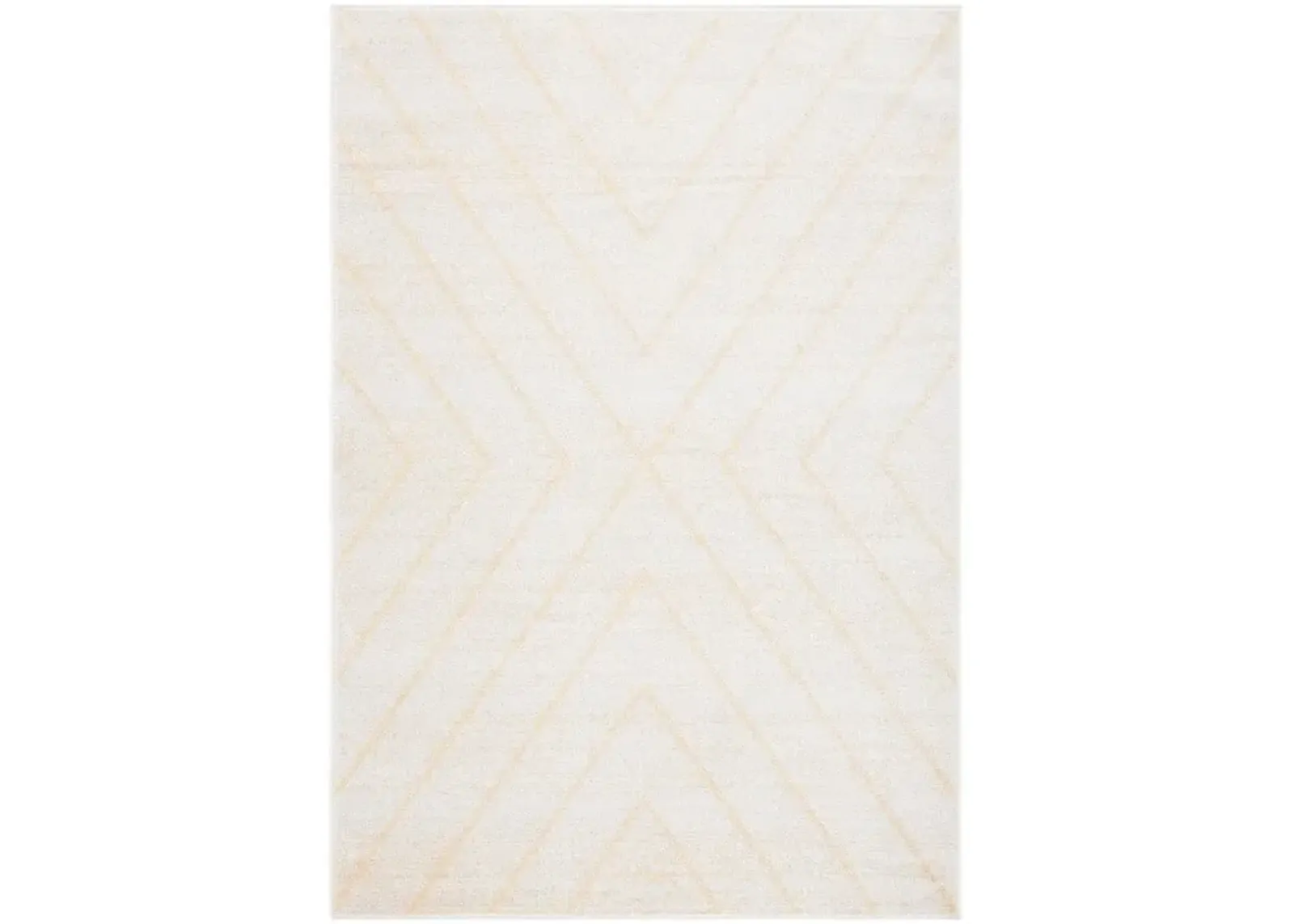 ADIRONDACK Contemporary Ivory / Gold 8' X 10' Powerloomed Rug