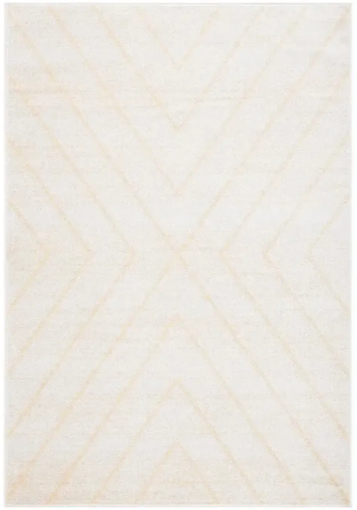 ADIRONDACK Contemporary Ivory / Gold 8' X 10' Powerloomed Rug