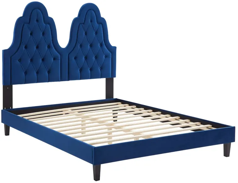 Alexandria Tufted Performance Velvet King Platform Bed