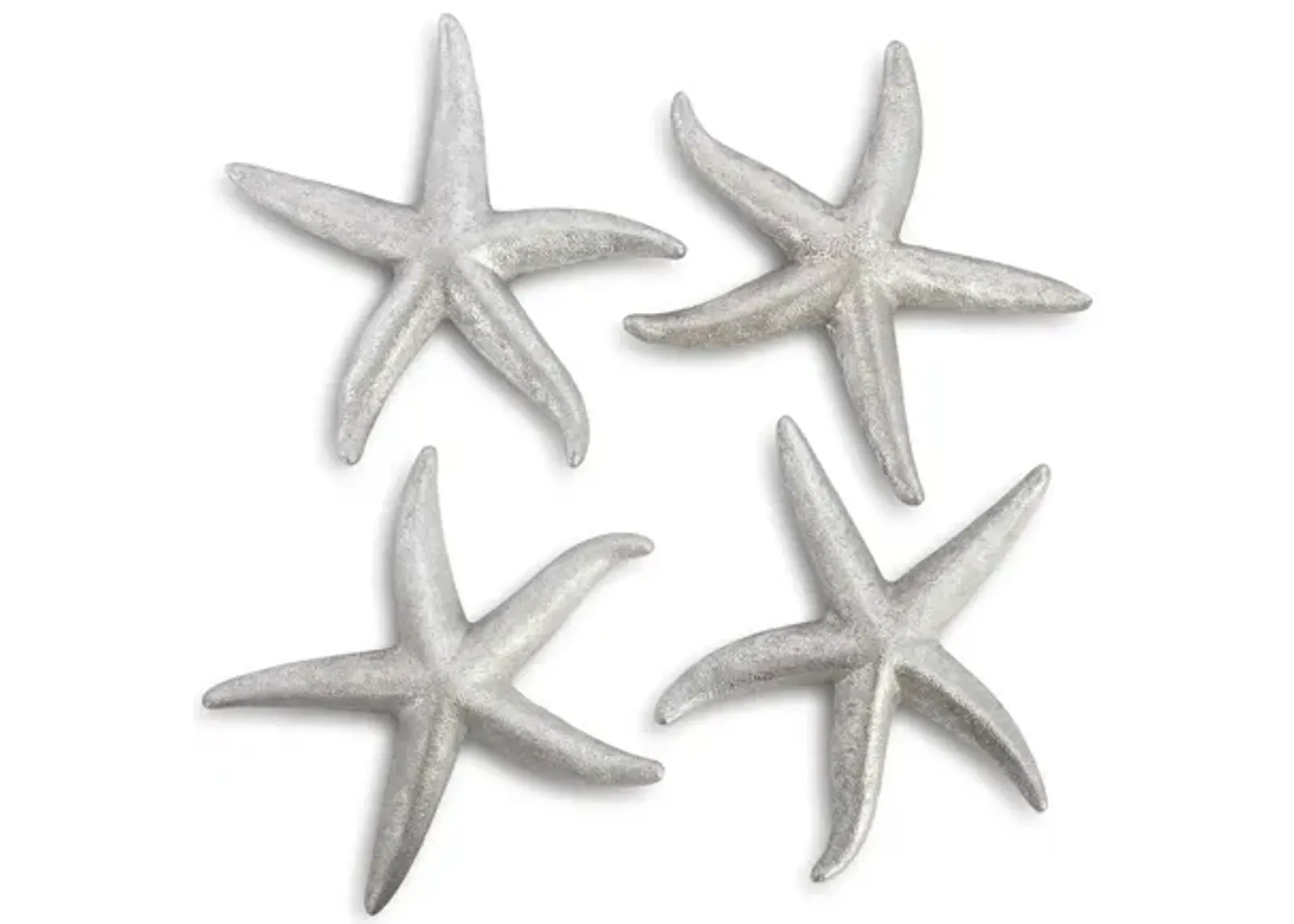 Starfish, Silver Leaf, Set of 4, MD