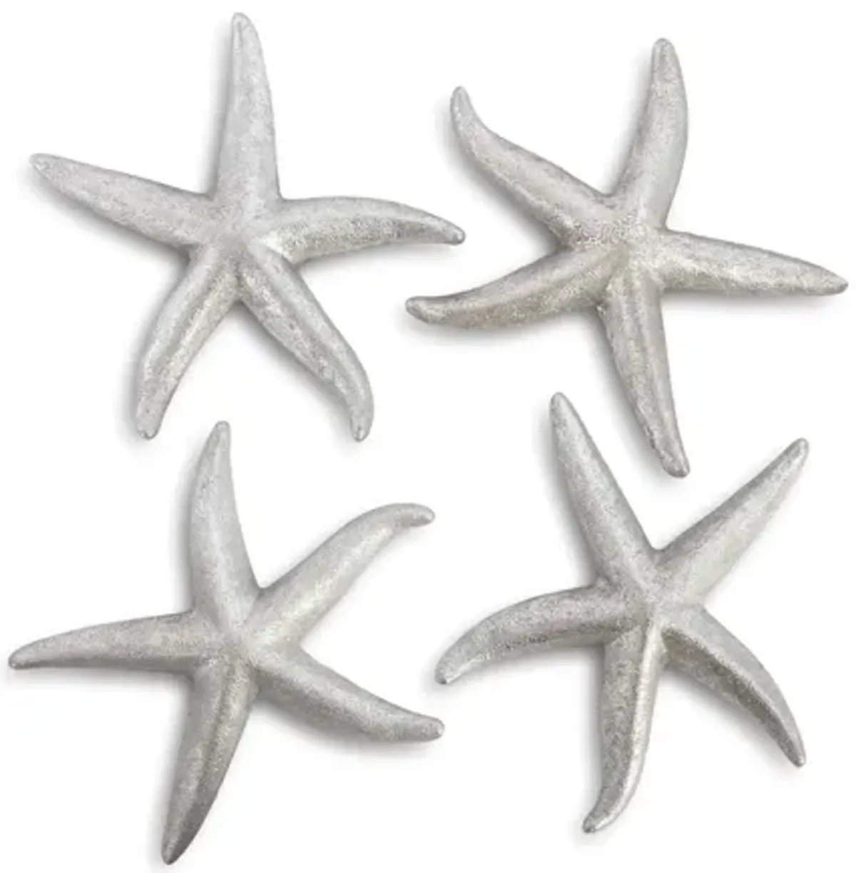 Starfish, Silver Leaf, Set of 4, MD